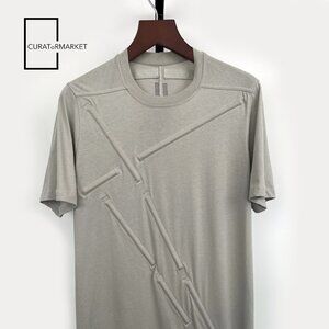 Rick Owens: Runway Aluminum Loose Rod Oyster Level T Shirt SS19 Babel
